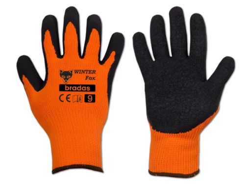 Rękawice ochronne WINTER FOX lateks / karta rozmiar 11