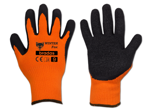 Rękawice ochronne WINTER FOX lateks / karta rozmiar 11