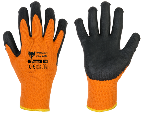 Rękawice ochronne WINTER FOX LITE lateks / karta rozmiar 10