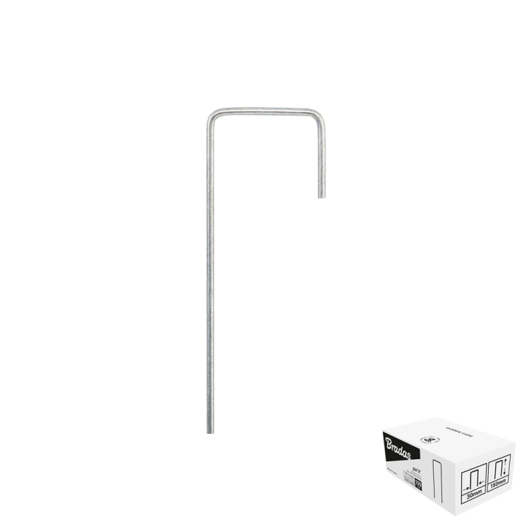 Szpilka metalowa galwanizowana w kształcie "J" szer. 3cm / wys.15cm / BOX